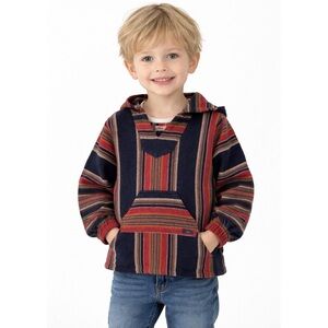 Faherty Striped Kids Hoodie pullover Red and Blue NWT